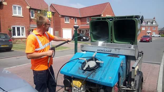 Matts bin cleaning services. Wheelie Bin cleaner